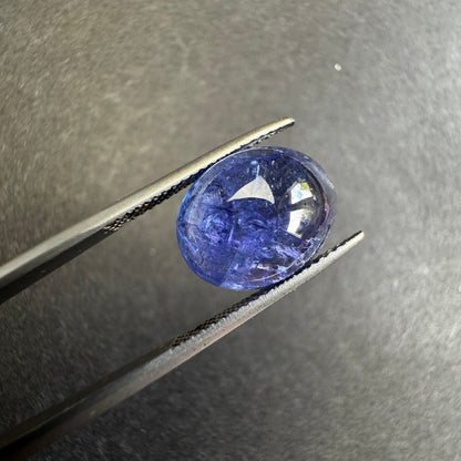 Blue Tanzanite Oval Cabochon, 7.32 ct, 13.5x10.8 mm – view 2 of 4