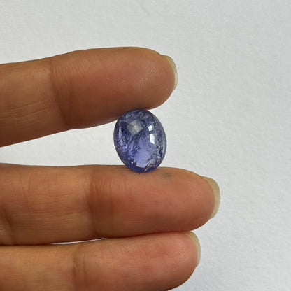 Blue Tanzanite Oval Cabochon, 7.32 ct, 13.5x10.8 mm – view 4 of 4