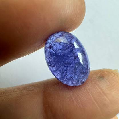 Blue Tanzanite Oval Loose Stone, 8.47 ct, 14.3x10.2 mm – view 4 of 4