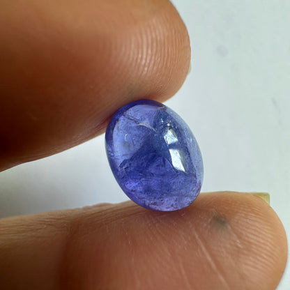 Blue Tanzanite Oval Cabochon, 6.94 ct, 13x10 mm – view 4 of 4