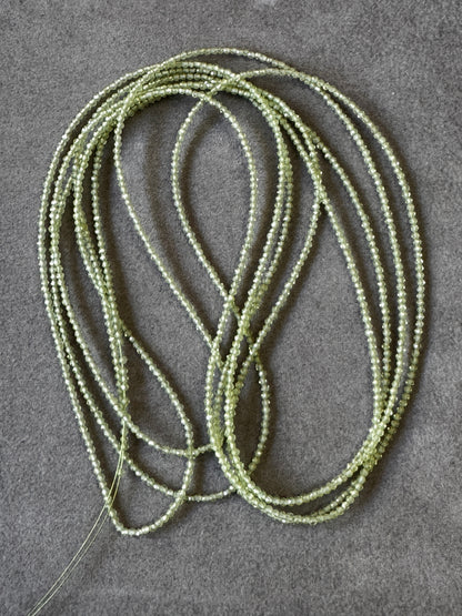 Natural Peridot Faceted Bead Strand 54.35cts – Green – Transparent – 200cm