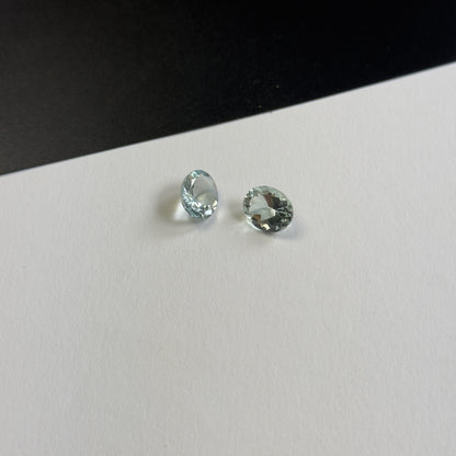 Blue Aquamarine Oval Faceted Loose Stone, 11x9 mm – view 2 of 5