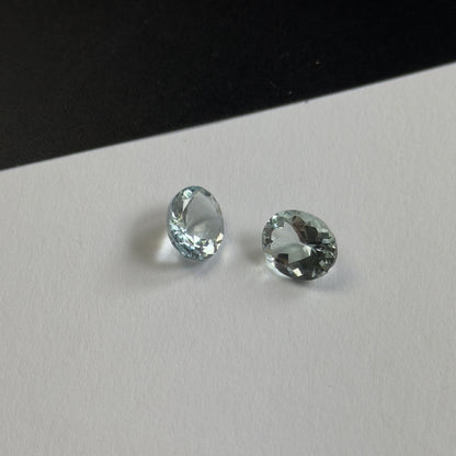Blue Aquamarine Oval Faceted Loose Stone, 11x9 mm – view 3 of 5