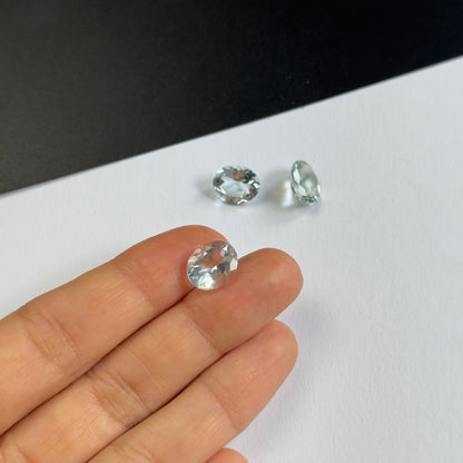 Blue Aquamarine Oval Faceted Loose Stone, 11x9 mm – view 4 of 5
