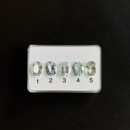 Blue Aquamarine Oval Faceted Loose Stone, 11x9 mm – view 5 of 5