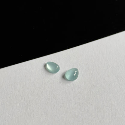 Blue Aquamarine Drop Cabochon – view 2 of 3