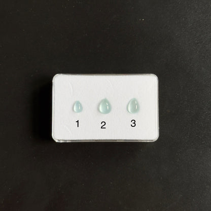 Blue Aquamarine Drop Cabochon, 2.74 ct, 6-8 mm – view 1 of 3