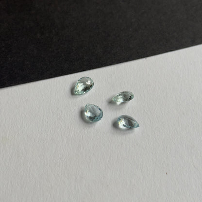 Blue Aquamarine Drop Faceted Beads – view 1 of 3