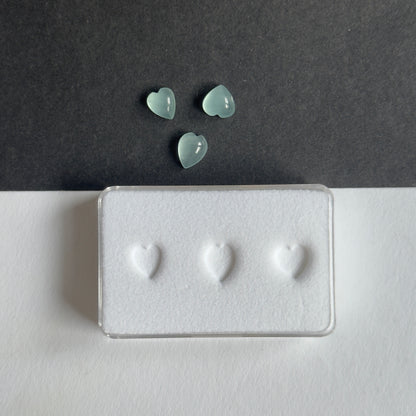 Blue Aquamarine Heart Cabochon – view 3 of 5