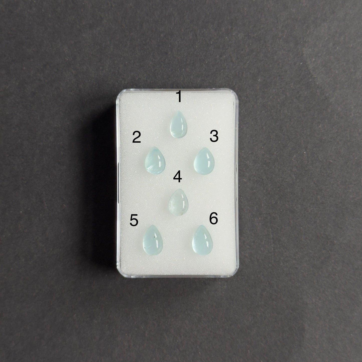 Aquamarine Cabochon Drops polished  Different Sizes