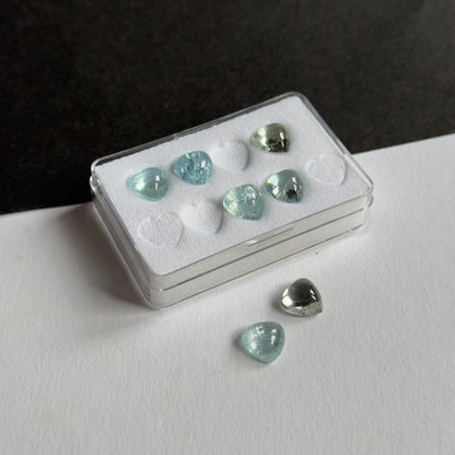 Blue Aquamarine Heart Cabochon – view 1 of 3