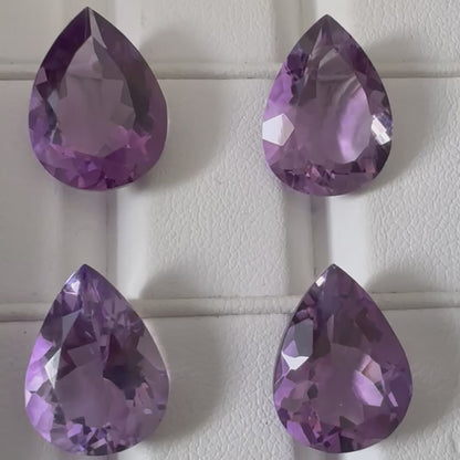 Violetter Amethyst Tropfen facettiert — Wählen Sie Ihren Stein — EB000078