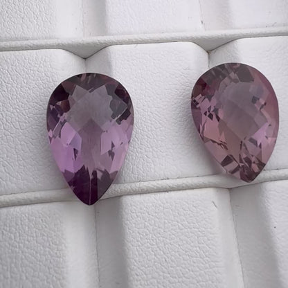 Fliederfarbener Amethyst, birnenförmig facettiert, 16,8–17,8 mm — Wählen Sie Ihren Stein