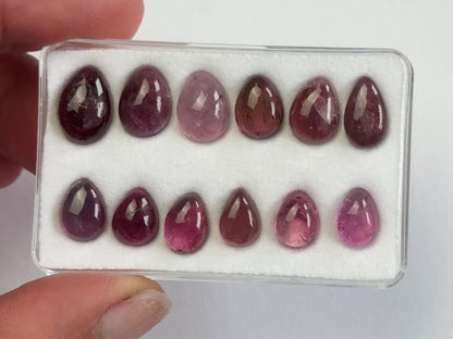 Rosa Turmalin Birnen-Cabochon, 8,5–11,5 mm — Wählen Sie Ihren Stein