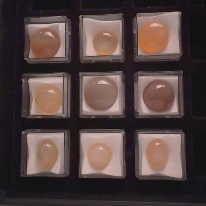 Grauer Mondstein-Cabochon — Wählen Sie Ihren Stein