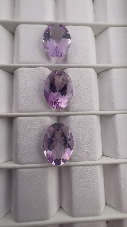 Lila Amethyst oval facettiert — Wählen Sie Ihren Stein — EB000143