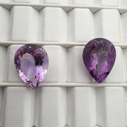 Lila Amethyst Birne facettiert — Wählen Sie Ihren Stein — EB000156