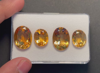 Gelber Citrin, facettiert, oval, 16 × 10–12 mm — Wählen Sie Ihren Stein