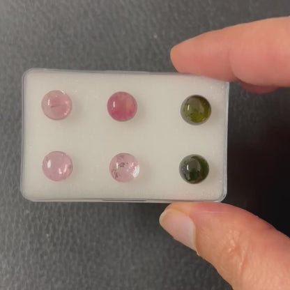 Tourmaline Round Cabochon, 8 mm — Choose Your Stone