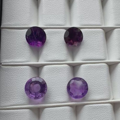 Runder facettierter violetter Amethyst — Wählen Sie Ihren Stein
