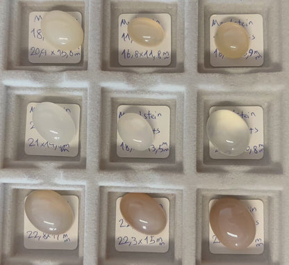 Creamy White Moonstone Pear Cabochon, 11–23 mm — Choose Your Stone